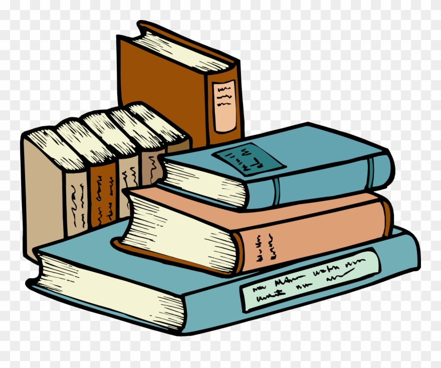 Books & Literature - Cartoon Pile Of Books Png Clipart