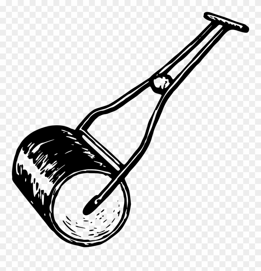 Roller Lawn Mowers Garden Tool - Lawn Roller Clip Art - Png Download