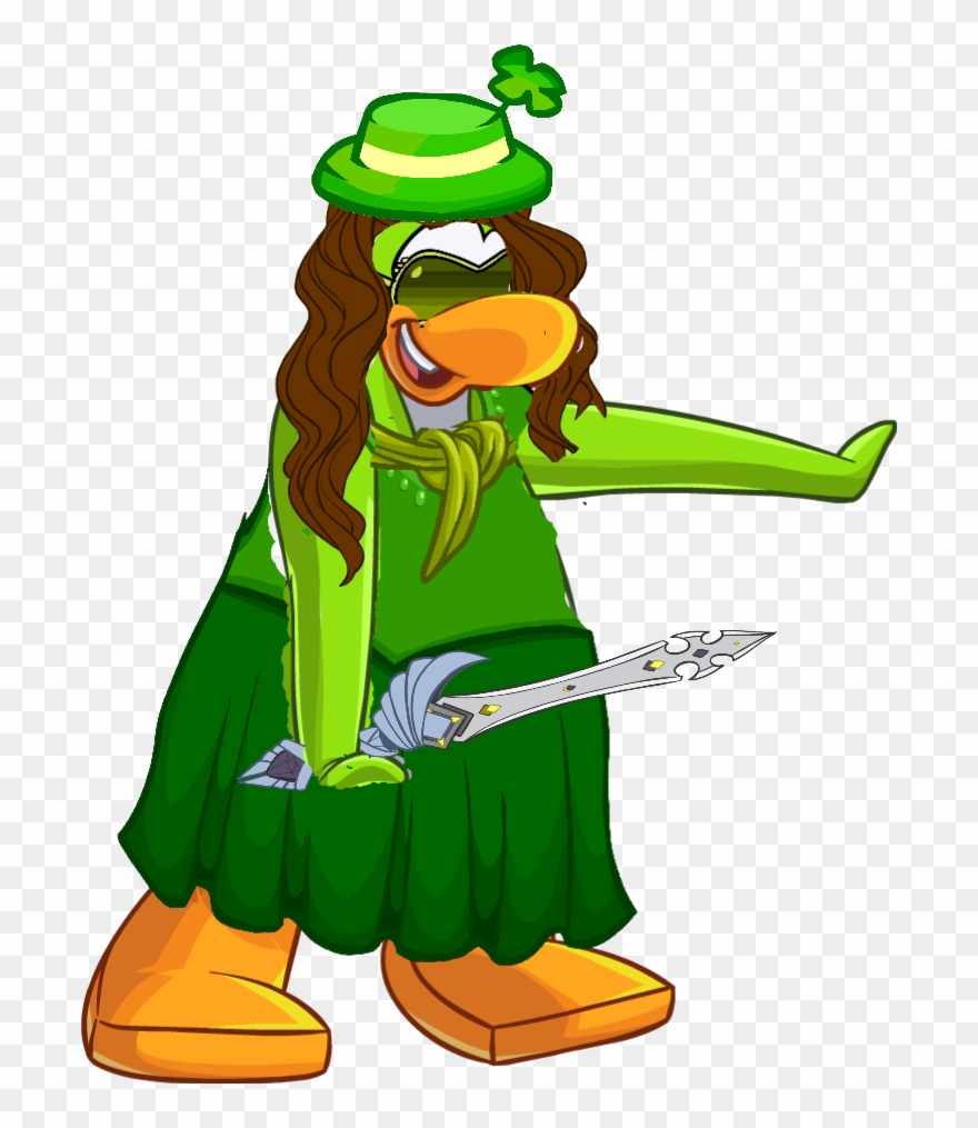 The Shamrock Queen - Cartoon Penguin Clipart