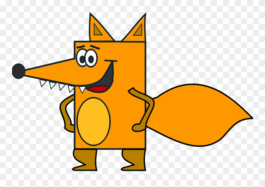 This Work, Identified By Publicdomainfiles - Cartoon Fox Clipart - Png Download