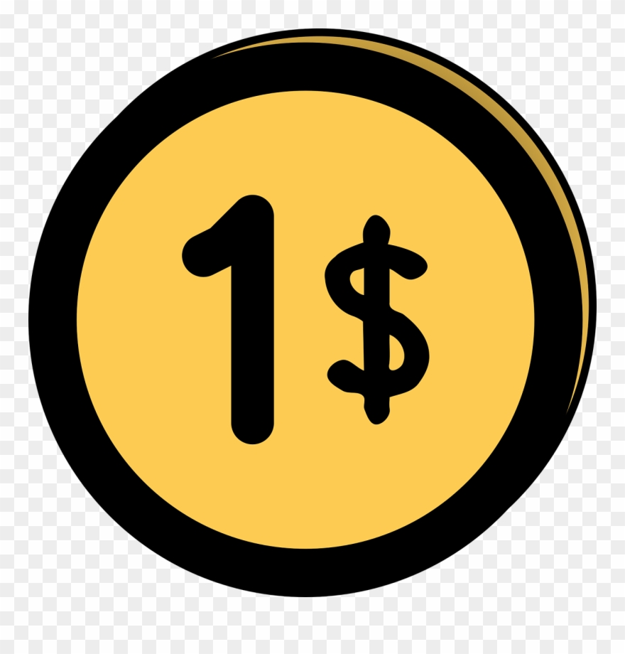 1 Dollar Coin Clipart - Png Download
