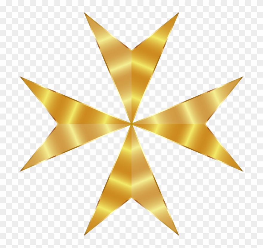 Maltese Cross Christian Cross Gold Bolnisi Cross - Blue Maltese Cross Png Clipart
