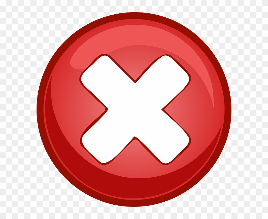 Red Cross X Clip Art - X In Red Circle - Png Download