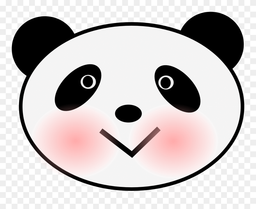 Giant Panda American Black Bear Drawing Red Panda - Panda Face Clip Art - Png Download