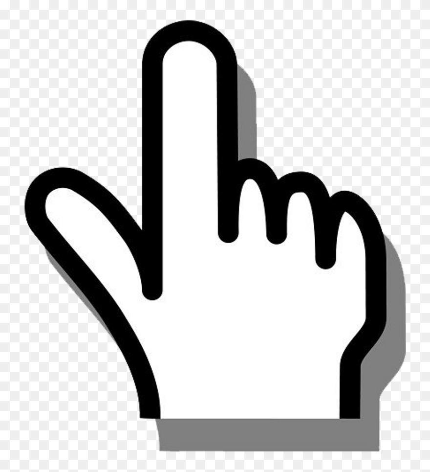 Png Black And White Library Link Clip Art Free - Clip Art Pointer Finger Transparent Png