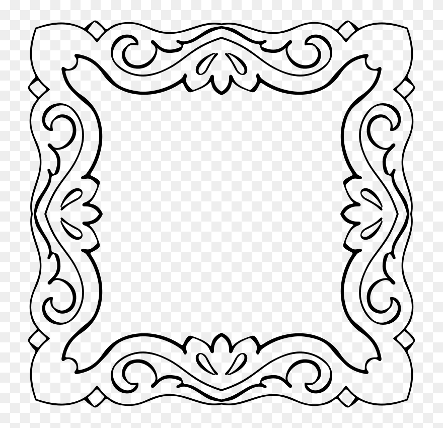Download Black Scroll Border Clip Art Clip Art Border Png Transparent