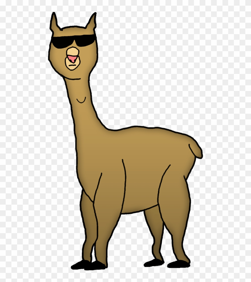 Cartoon Llama Clip Art - Cartoon Llama No Background - Png Download