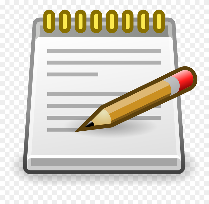 “i Need A Good Editor For My Autobiography Where Can - Notepad And Pen Clipart - Png Download