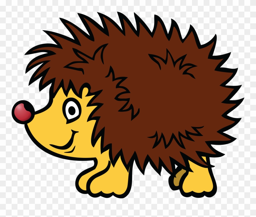 Cartoon Hedgehog Cliparts - Cartoon Landak - Png Download