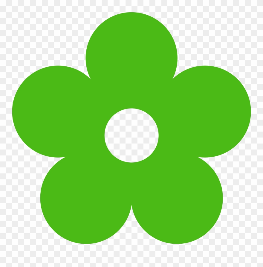 Green Cliparts - Green Flower Clipart - Png Download