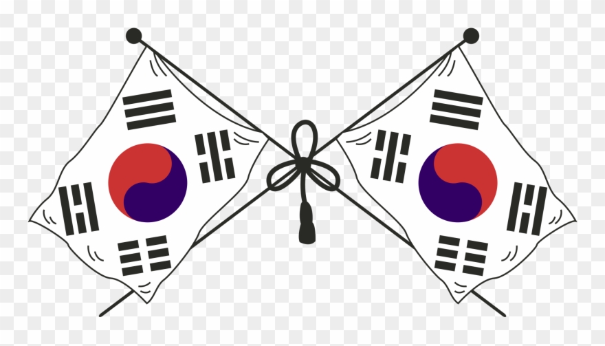 Open - Vintage Flag Of South Korea Design On Apple Iphone Clipart