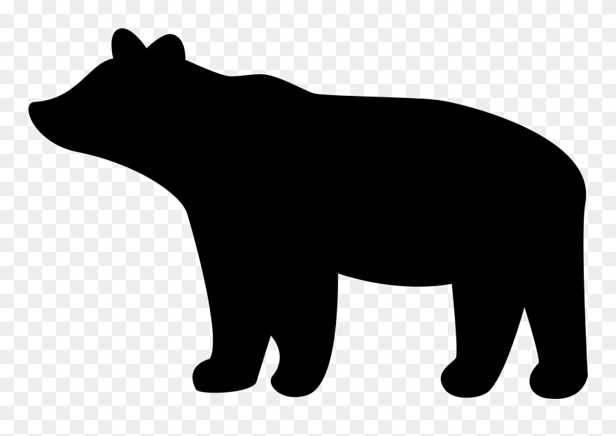 Download Jpg Transparent Download Encode To Base Png - Black Bear Cub Silhouette Clipart