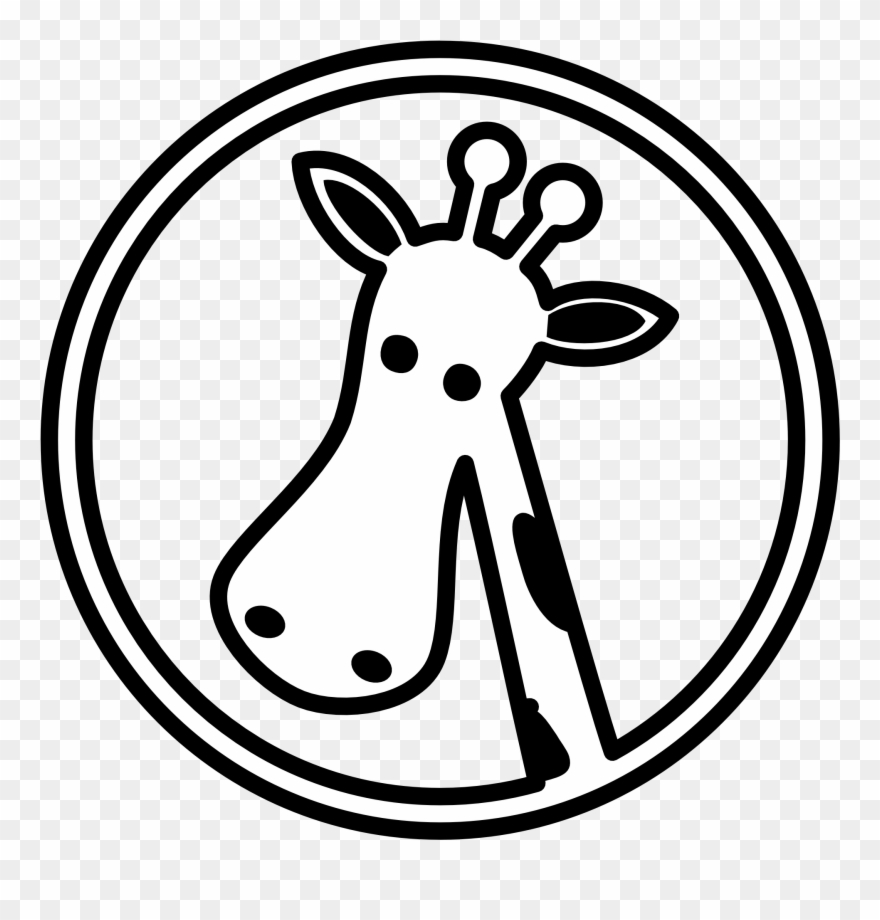 Elephant - Head - Clipart - Baby Animal Clipart Black And White - Png Download