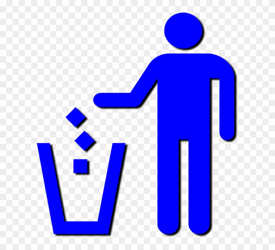 Throw Away Trash Sign Clipart