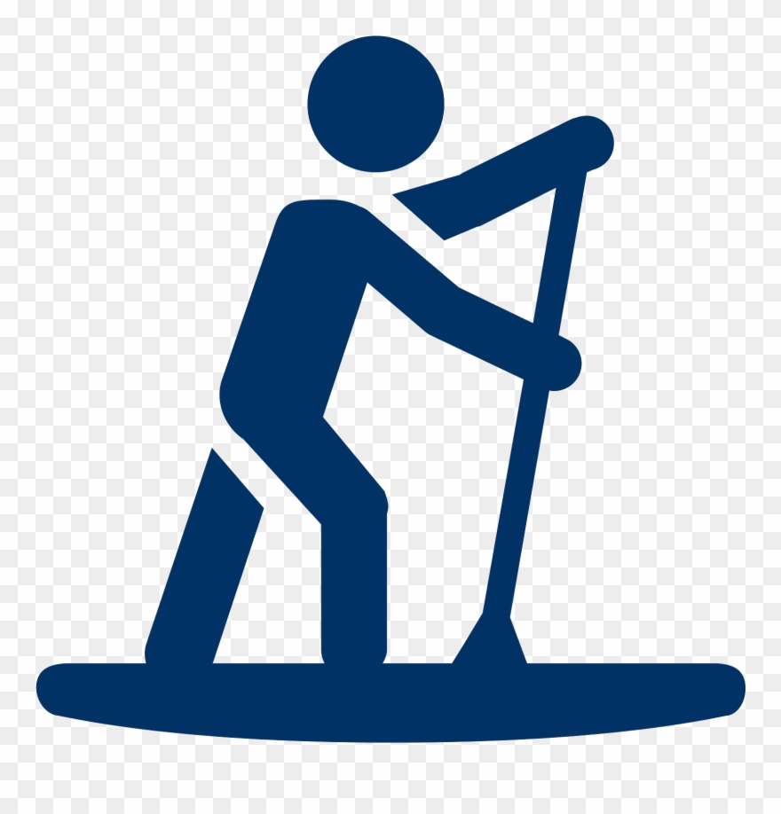 Paddlesports Ships - Stand Up Paddle Icon Clipart
