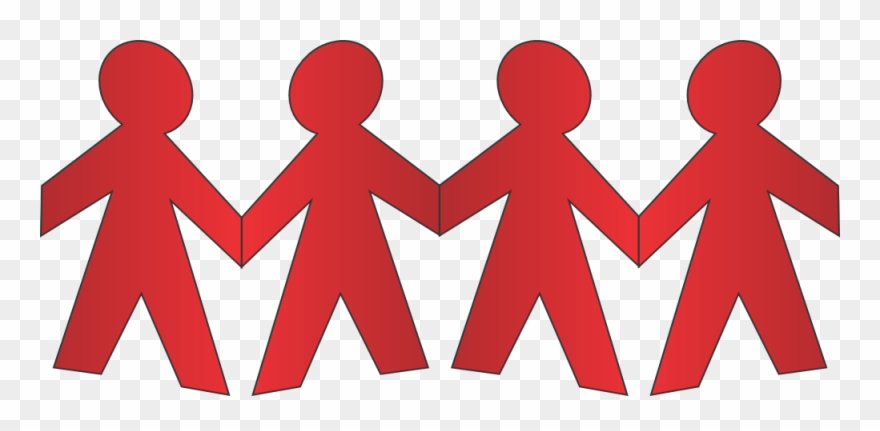 Paper Clipart Png File Tag List, Paper Clip Arts Svg - Paper People Chain Clipart Transparent Png