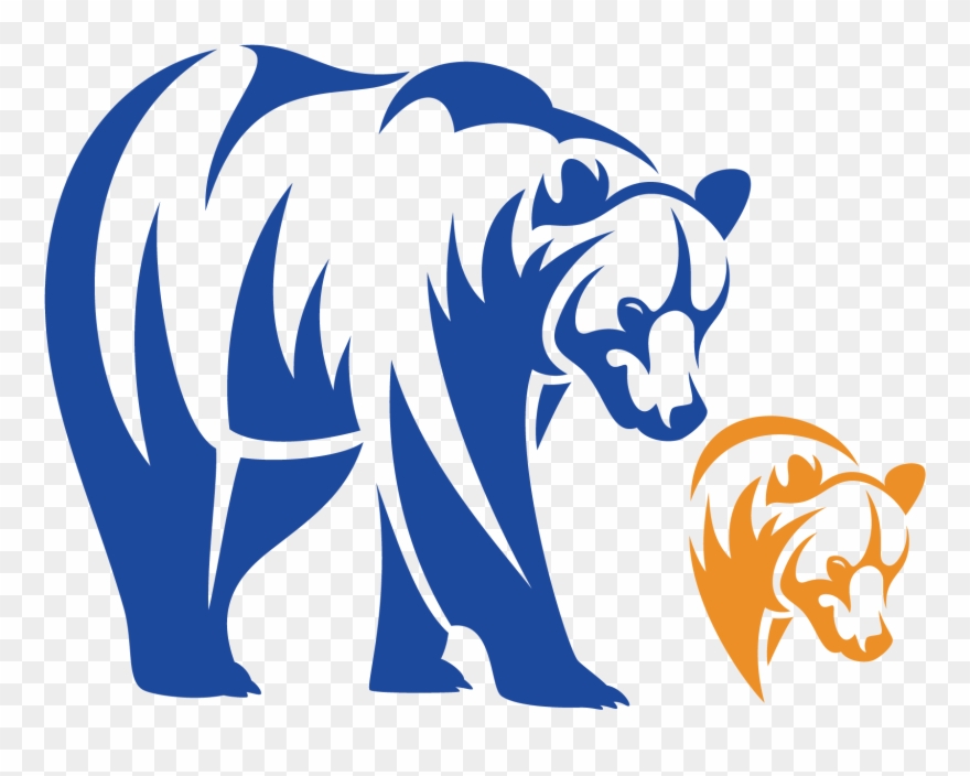 American Black Bear Brown Bear Cross Stitch Clip Art - Dessin D Ours Stylisé - Png Download