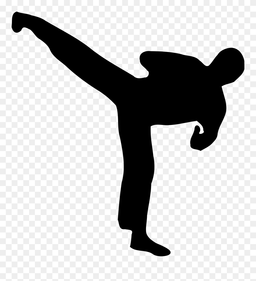 Silhouette Clip Art Images Illustrations Photos - Kickboxing Silhouette - Png Download