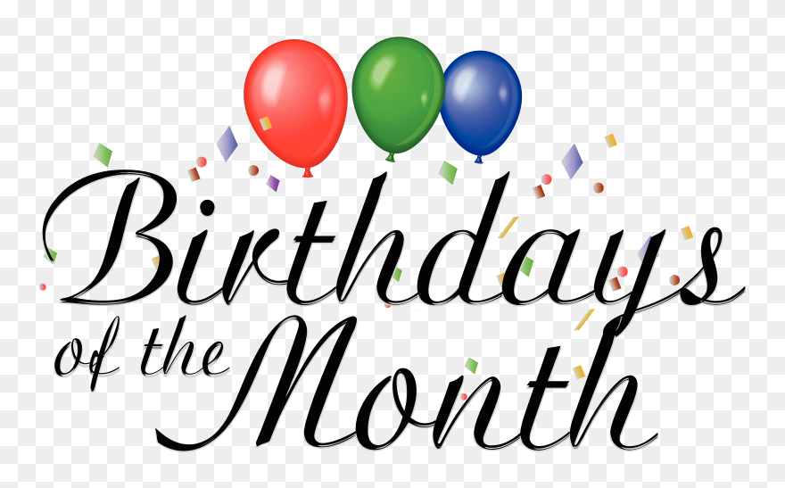 October Clip Art - Birthdays Of The Month - Png Download