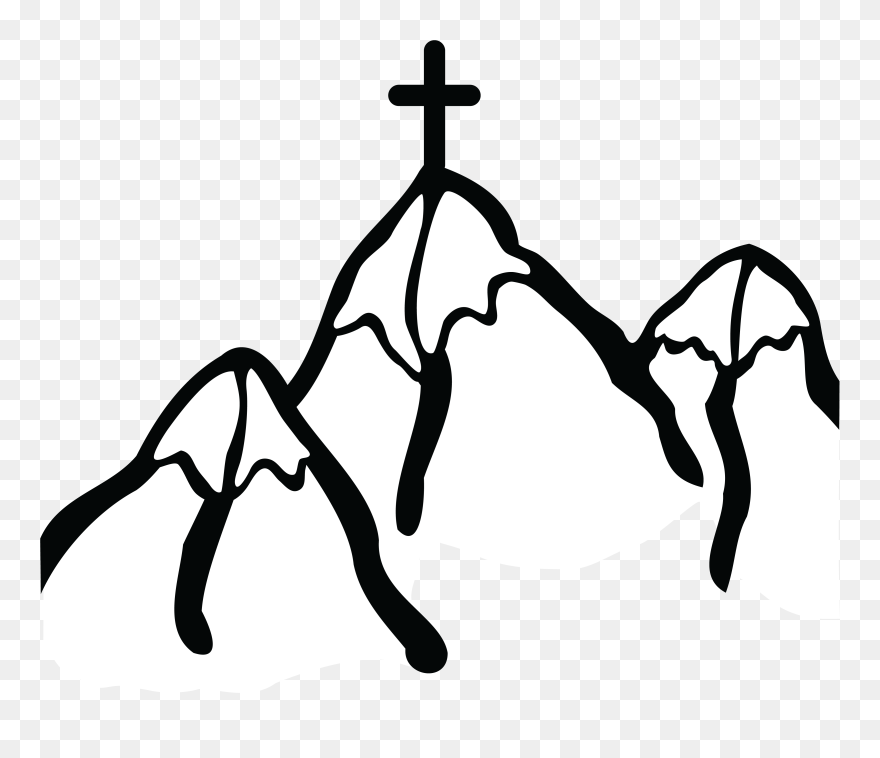 Picture Freeuse Cross Clipart Black And White Png - Mountain Images Free Clip Art Transparent Png