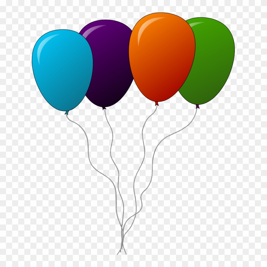 Balloon Free To Use Clip Art - 4 Balloons Clipart - Png Download