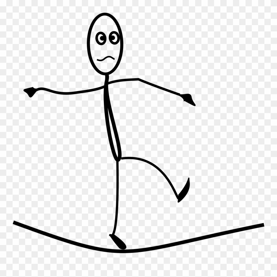 Clip Glasses Glass Table - Tightrope Walker Clipart - Png Download