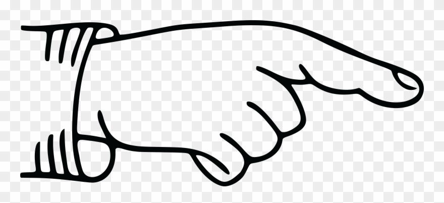Black And White Library Collection Of Pointing - Pointing Finger Clipart Black And White - Png Download