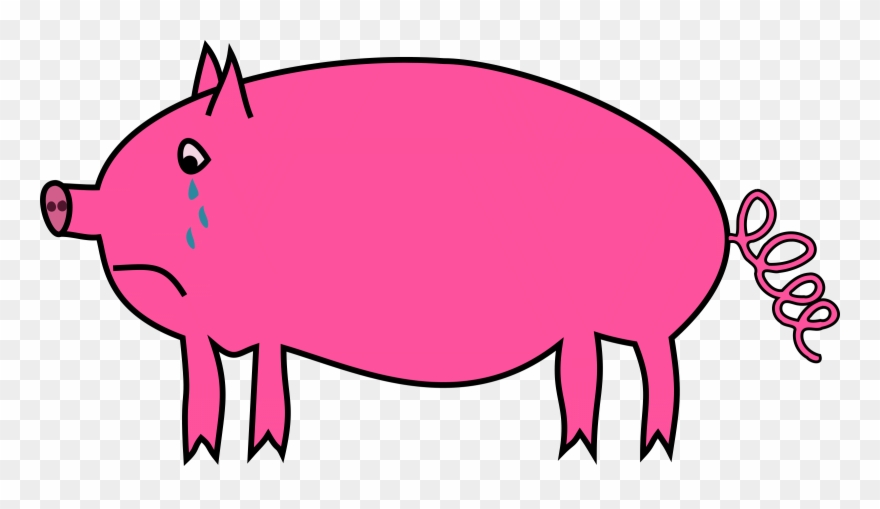 Pig Free To Use Clip Art - Crying Pig Clipart - Png Download