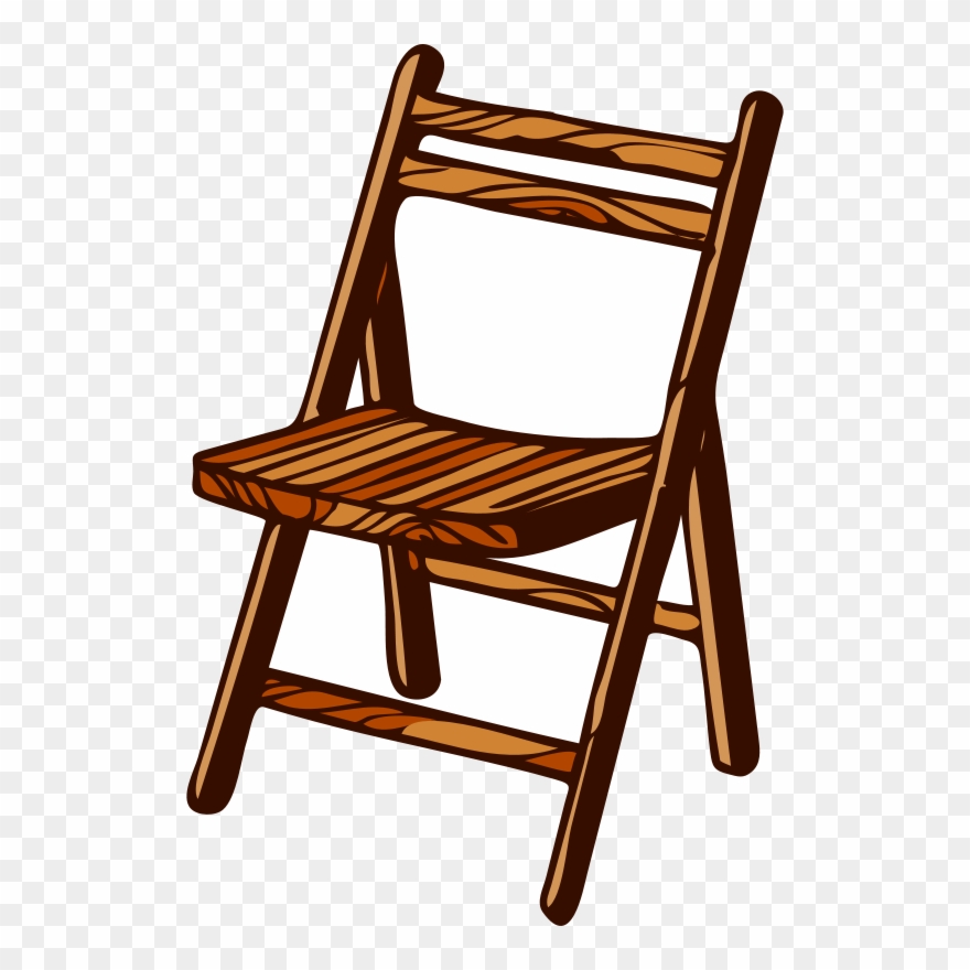 Folding Chair Furniture Wood Bench - Wooden Chair Clipart - Png Download