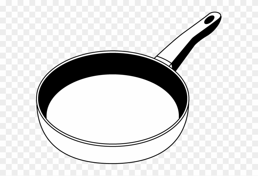 Frying Pans - Pan Clip Art Black And White - Png Download
