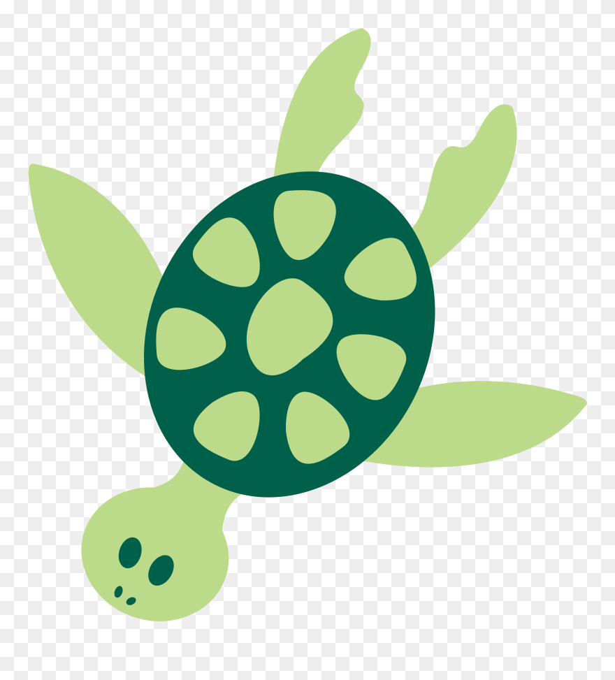 Cartoon Sea Turtle Clipart Free To Use Clip Art Resource - Baby Sea Turtle Cartoon Simple - Png Download