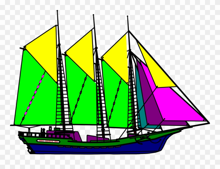 Sailing Ship Sailboat - Tàu Thuyen Clipart