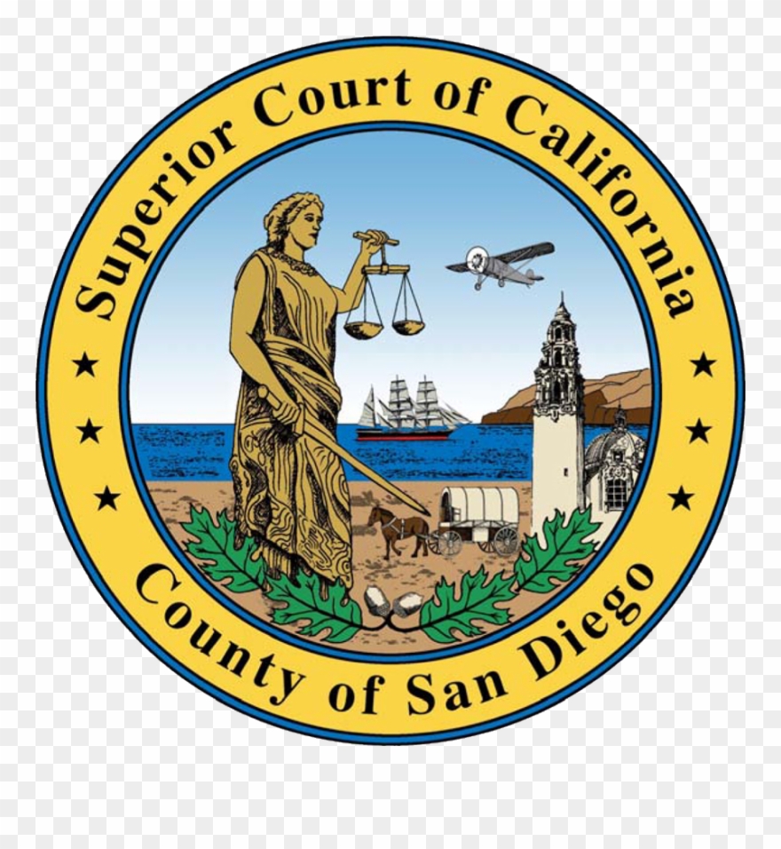 Svg Freeuse Library Courthouse Clipart Gov - San Diego Superior Court Seal - Png Download