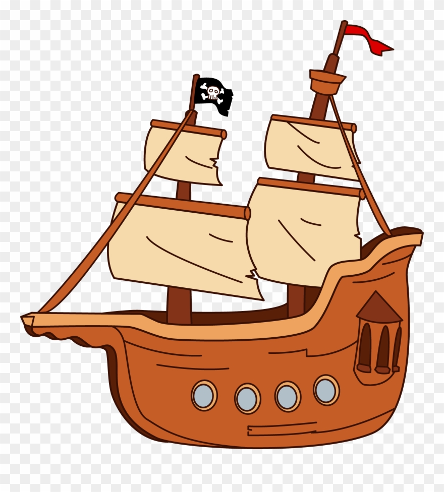 Boat 20clip 20art - Bateau Pirate Dessin Couleur - Png Download