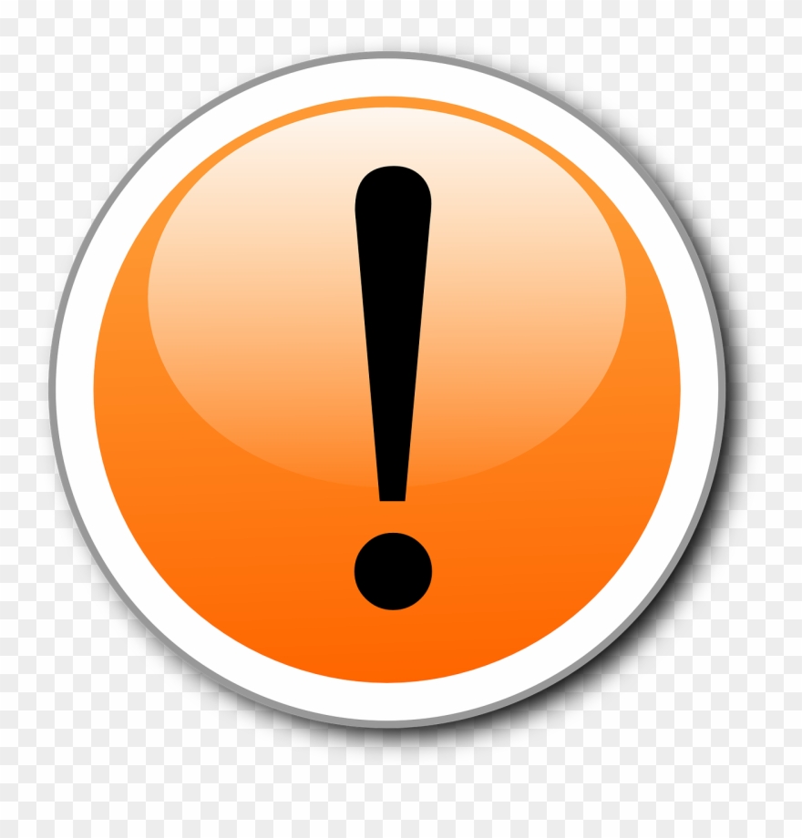There's More To This Story - Orange Circle Exclamation Point Clipart
