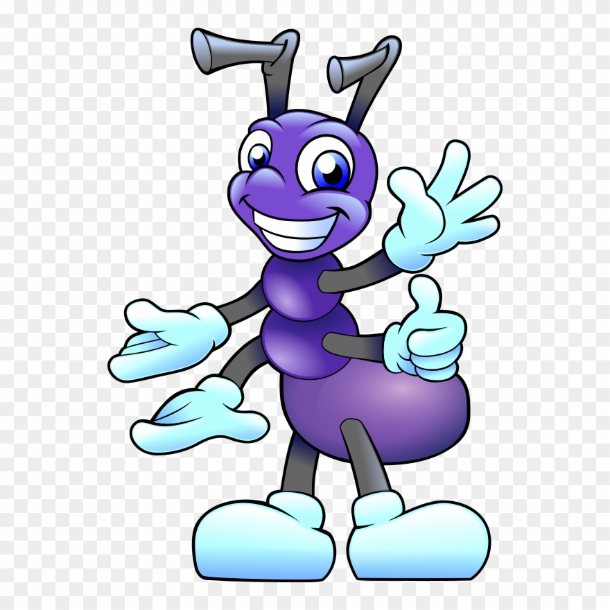 Ants Clipart Friendly - Cartoon Purple Ants - Png Download