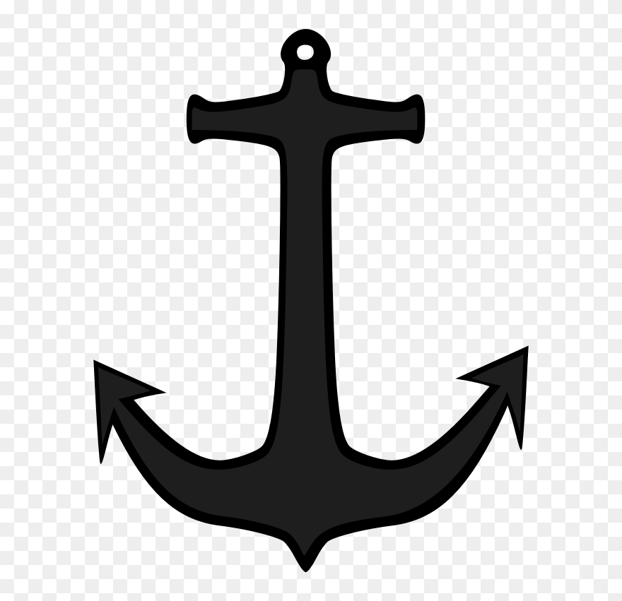 Simple Sailboat Clipart Free Images - Anchor Clip Art - Png Download