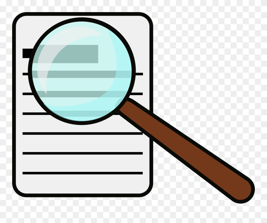 Document Report Icon Clipart Clipart Kid - Magnifying Glass Clipart - Png Download