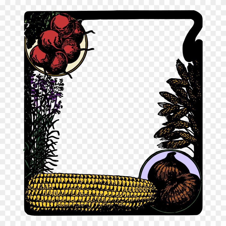 Clip Art Clipart Borders And Frames Clip Art - Bingkai Foto Dari Biji Bijian - Png Download
