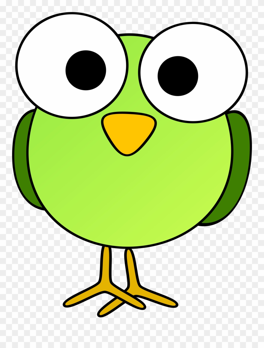 Bird Clipart Web Clipart - Big Eyes Cartoon - Png Download