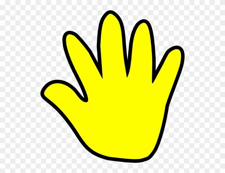 Handprint Clipart Right - Waving Hand Gif Png Transparent Png