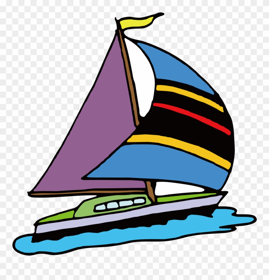 Sailing Ship Clip Art - Sail Cartoon - Png Download