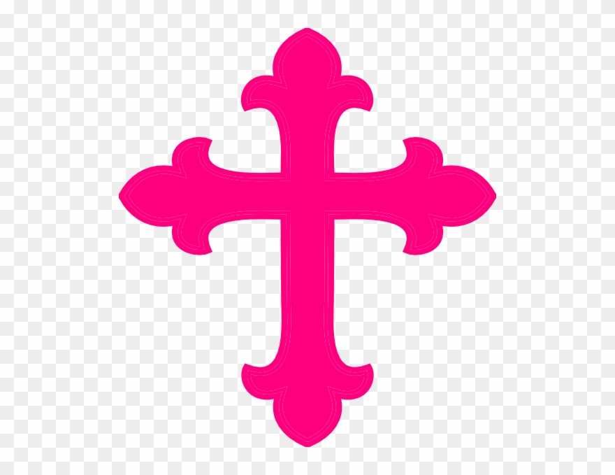 Printable Crosses White Cross Clip Art Vector Clip - Pink Cross Clipart - Png Download