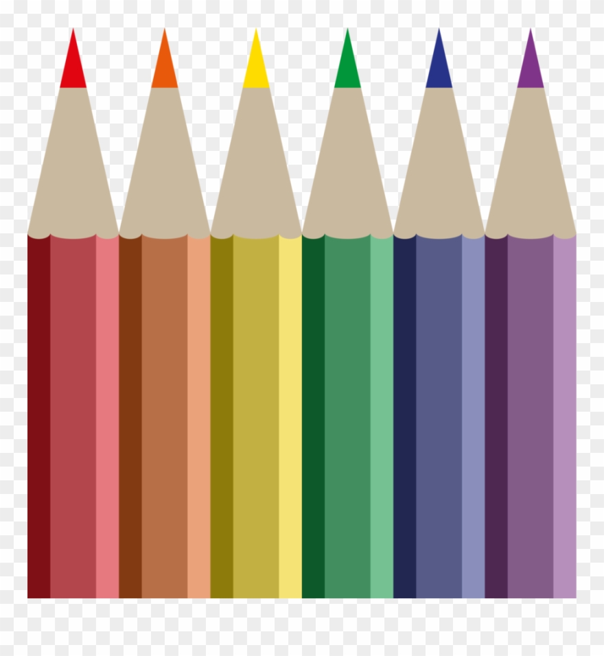 Pencil Crayons Clipart Colored Pencil Clip Art - Cartoon Coloured Pencils - Png Download