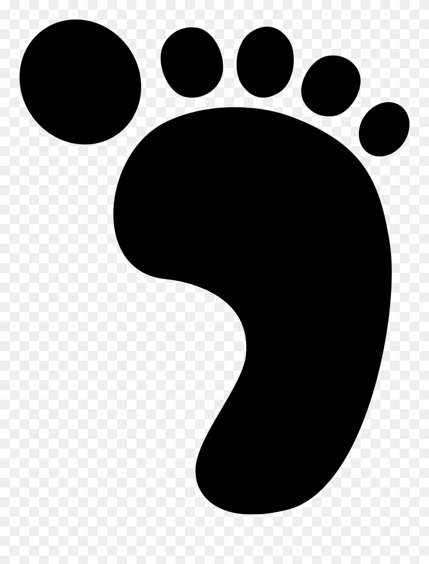 Baby Footprint Clipart - Foot Print - Png Download
