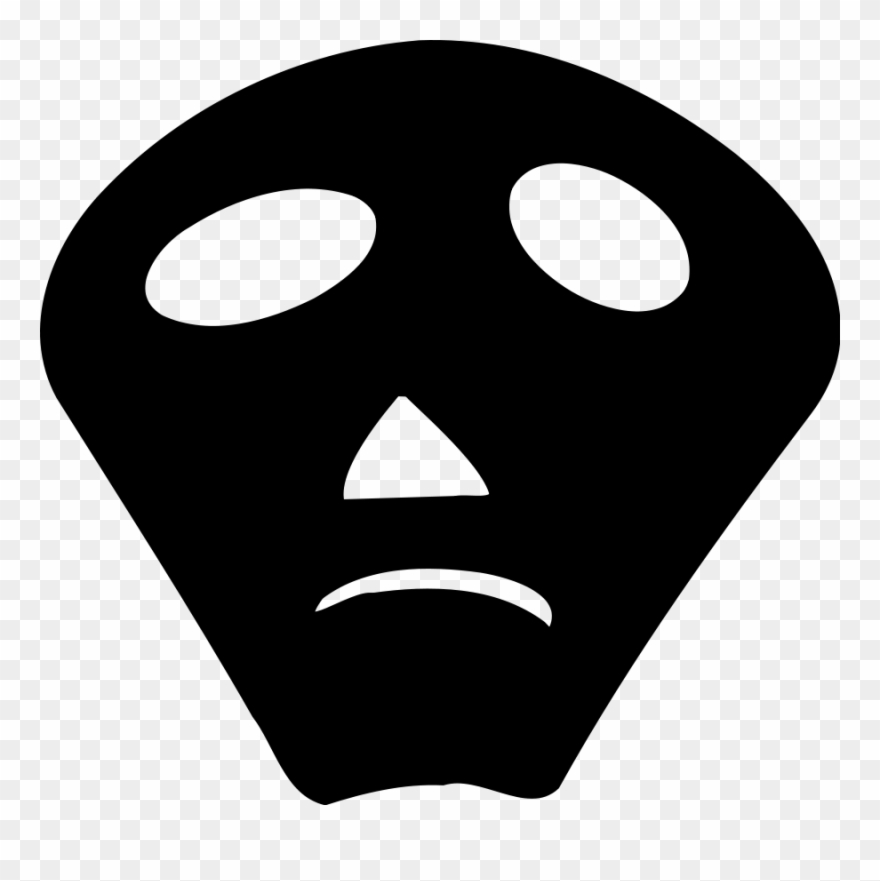 Masked - Face Mask Silhouette Clipart