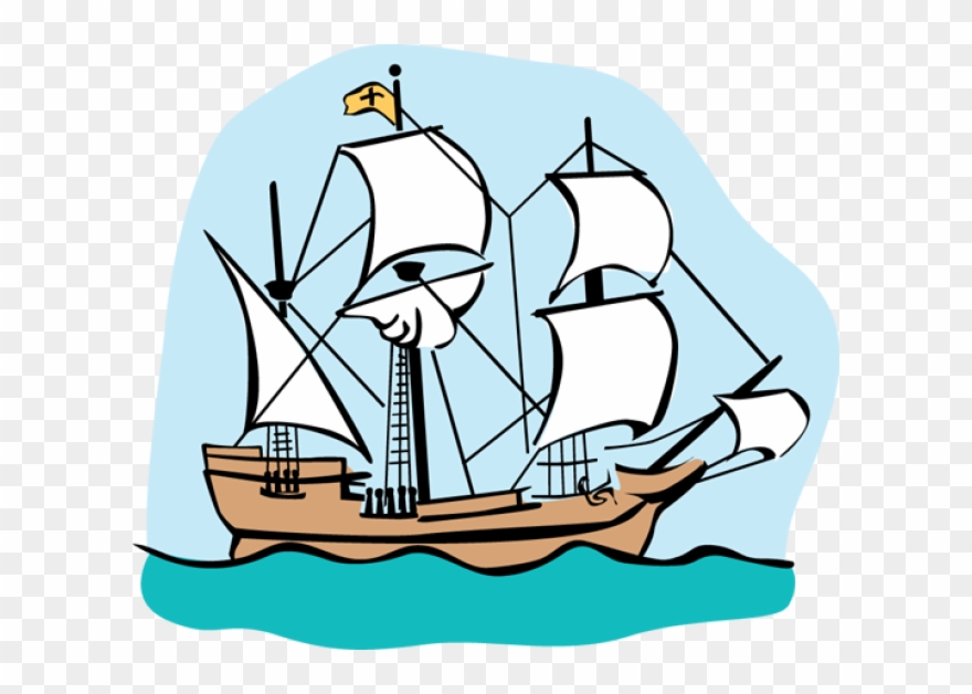 Colonial Ship Clip Art Clipart Ship Clip Art - Mayflower Clipart - Png Download