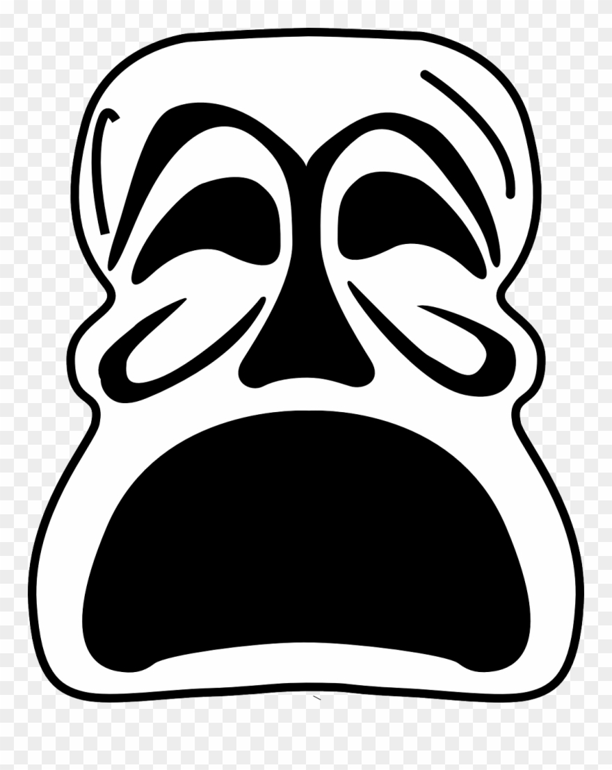 Masked - Sad Mask Clipart - Png Download