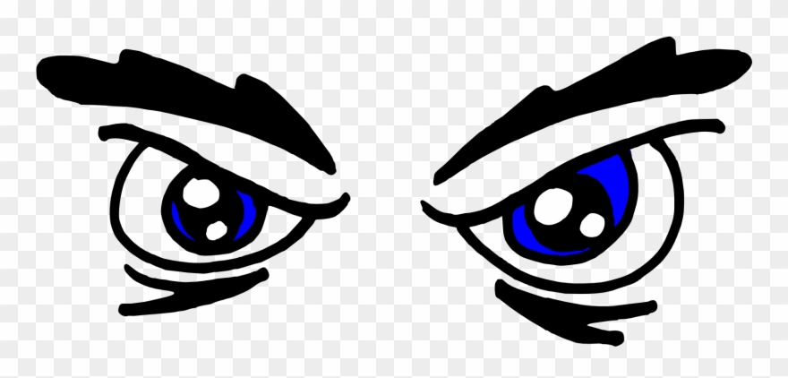 Eye Clip Art Black And White Lckrr8b7i Boat Clipart - Angry Eyes Clip Art - Png Download