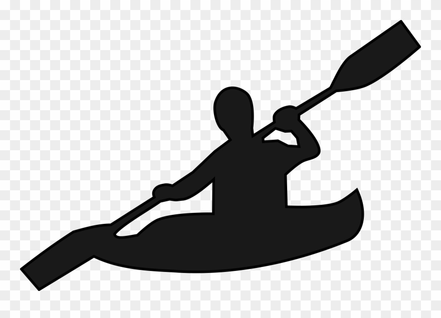Canoe Clipart Free For Download - Kayak Clipart Black And White - Png Download